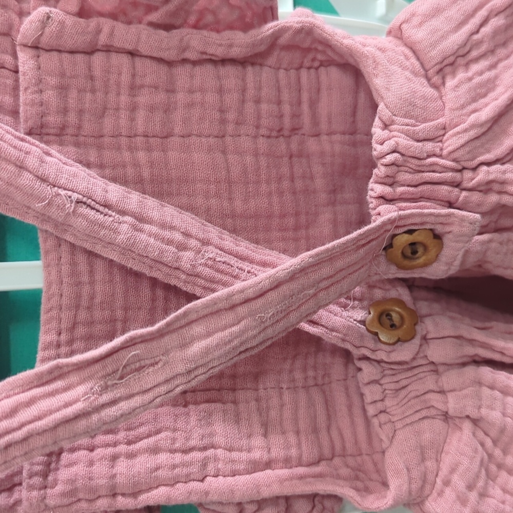 Pink Ruffled Baby Girl Romper - Picture 3 of 4